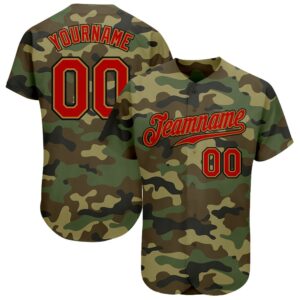 Camo Red-Old Gold Authentic Salute To Service…