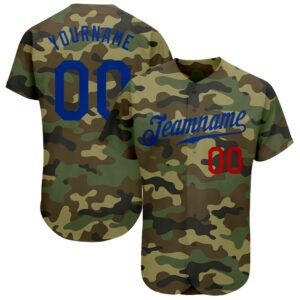 Camo Royal-Red Authentic Salute To Service Baseball…