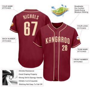 Crimson Cream Authentic Baseball Jersey Custom Baseball Jersey Personalized Sport Jersey 2 s7jt5z.jpg
