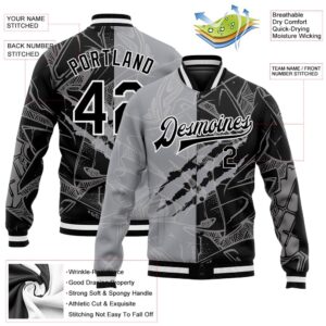 Custom Graffiti Pattern Black Gray Scratch 3D Bomber Full Snap Baseball Jacket Custom Team Jacket 2 qaq7pi.jpg