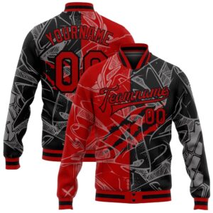 Custom Graffiti Pattern Red Black Scratch 3D…
