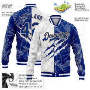 Custom Graffiti Pattern Royal Old Gold Scratch 3D Bomber Full Snap Baseball Jacket Custom Team Jacket 2 yfppps.jpg