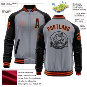 Custom Gray Orange Black Bomber Varsity Baseball Jacket Custom Team Jacket 2 t3ij3o.jpg