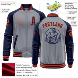Custom Gray Orange Navy Varsity Baseball Jacket Custom Team Jacket 2 frfceq.jpg