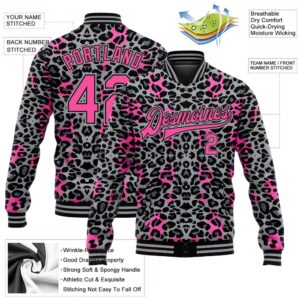 Custom Gray Pink Black Leopard Print 3D Pattern Design Bomber Full Snap Baseball Jacket Custom Team Jacket 2 nvzmcp.jpg