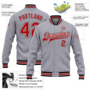 Custom Gray Red Black Bomber Full Snap Baseball Jacket Custom Team Jacket 2 iab4by.jpg