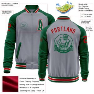 Custom Gray Red Kelly Green Varsity Baseball Jacket Custom Team Jacket 2 veytse.jpg