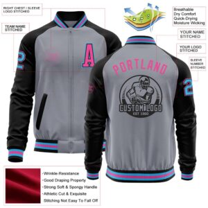 Custom Gray Sky Blue Black Pink Bomber Varsity Baseball Jacket Custom Team Jacket 2 qoxluw.jpg