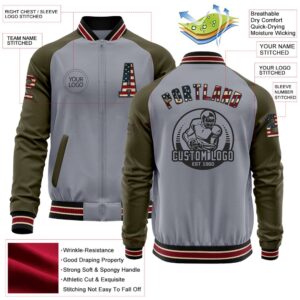 Custom Gray Vintage USA Flag Black City Cream Crimson Olive Varsity Baseball Jacket Custom Team Jacket 2 pljo6x.jpg