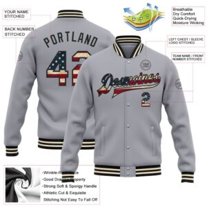 Custom Gray Vintage USA Flag Black Cream Bomber Full Snap Baseball Jacket Custom Team Jacket 2 oa0bti.jpg