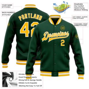 Custom Green Gold White Bomber Full Snap Baseball Jacket Custom Team Jacket 2 warhhs.jpg