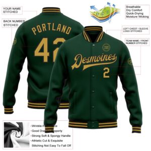 Custom Green Old Gold Black Bomber Full Snap Baseball Jacket Custom Team Jacket 2 ax5t1o.jpg