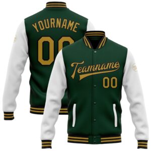Custom Green Old Gold Black Bomber Full…