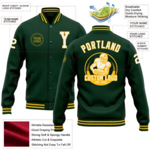 Custom Green White Gold Bomber Full Snap Baseball Jacket Custom Team Jacket 2 xccbvp.jpg