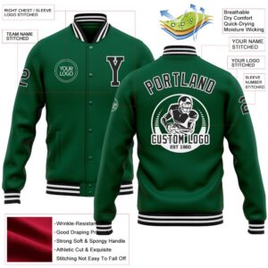 Custom Kelly Green Black White Bomber Full Snap Baseball Jacket Custom Team Jacket 2 xyk5su.jpg
