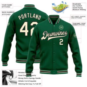 Custom Kelly Green Cream Black Bomber Full Snap Baseball Jacket Custom Team Jacket 2 ga0gbf.jpg