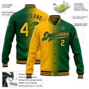 Custom Kelly Green Gold Black Bomber Full Snap Varsity Letterman Gradient Fashion Jacket Custom Team Jacket 2 bnxatl.jpg