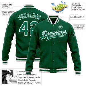 Custom Kelly Green Kelly Green White Bomber Full Snap Baseball Jacket Custom Team Jacket 2 urvwdx.jpg