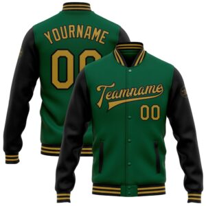 Custom Kelly Green Old Gold Black Bomber…