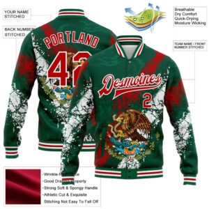 Custom Kelly Green Red White Mexico 3D Bomber Full Snap Baseball Jacket Custom Team Jacket 2 b1kmh3.jpg