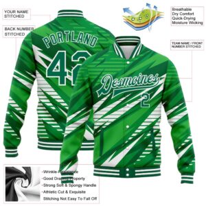 Custom Kelly Green White 3D Pattern Design Bomber Full Snap Baseball Jacket Custom Team Jacket 2 rql2bj.jpg