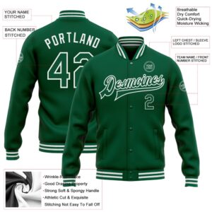 Custom Kelly Green White Bomber Full Snap Baseball Jacket Custom Team Jacket 2 rymsmh.jpg