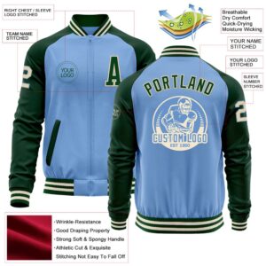 Custom Light Blue Cream Green Bomber Varsity Baseball Jacket Custom Team Jacket 2 tjofru.jpg