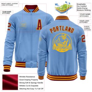 Custom Light Blue Crimson Gold Bomber Varsity Baseball Jacket Custom Team Jacket 2 ifibf7.jpg