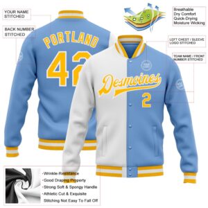 Custom Light Blue Gold White Bomber Full Snap Varsity Letterman Split Fashion Jacket Custom Team Jacket 2 jhty0s.jpg