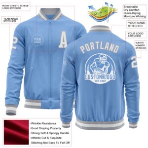 Custom Light Blue White Gray Bomber Varsity Letterman Zipper Jacket Custom Team Jacket 2 cxrgqm.jpg