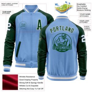 Custom Light Blue White Green Bomber Varsity Baseball Jacket Custom Team Jacket 2 ixkokq.jpg