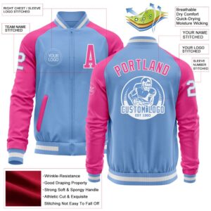 Custom Light Blue White Pink Bomber Varsity Baseball Jacket Custom Team Jacket 2 oykzks.jpg