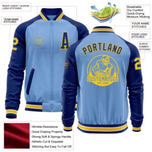 Custom Light Blue Yellow Royal Bomber Varsity Baseball Jacket Custom Team Jacket 2 napaos.jpg