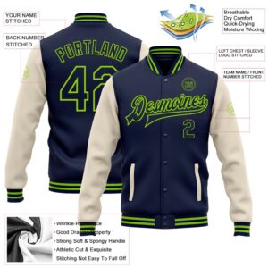 Custom Navy Cream Neon Green Bomber Full Snap Varsity Baseball Jacket Custom Team Jacket 2 qnbz5w.jpg