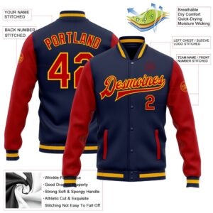 Custom Navy Red Gold Bomber Full Snap Varsity Baseball Jacket Custom Team Jacket 2 wcbtgw.jpg