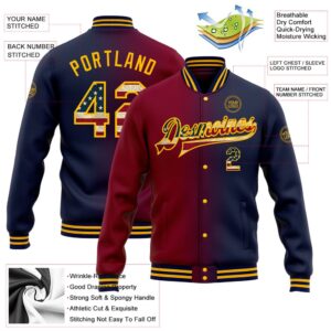 Custom Navy Vintage USA Flag Maroon Gold Bomber Full Snap Varsity Letterman Gradient Fashion Jacket Custom Team Jacket 2 cet38x.jpg