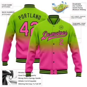 Custom Neon Green Pink Black Bomber Full Snap Baseball Jacket Custom Team Jacket 2 zafcue.jpg
