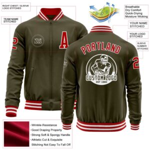 Custom Olive Red White Bomber Varsity Letterman Salute To Service Zipper Jacket Custom Team Jacket 2 zchniu.jpg