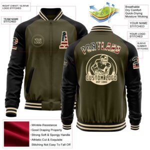 Custom Olive Vintage USA Flag Black Cream Bomber Varsity Letterman Two Tone Salute To Service Zipper Jacket Custom Team Jacket 2 jxropw.jpg