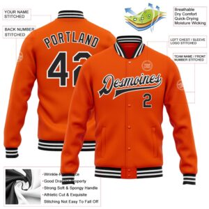 Custom Orange Black White Bomber Full Snap Baseball Jacket 4037 Custom Team Jacket 2 h7nvsq.jpg