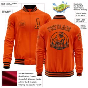 Custom Orange Black Bomber Varsity Letterman Zipper Jacket Custom Team Jacket 2 manrmg.jpg