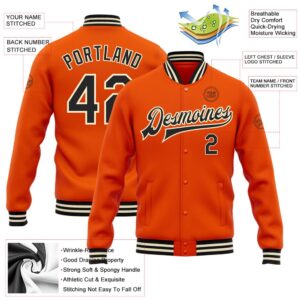 Custom Orange Black Cream Bomber Full Snap Baseball Jacket Custom Team Jacket 2 nqc7xc.jpg