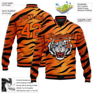 Custom Orange Black Tiger 3D Pattern Design Bomber Full Snap Baseball Jacket Custom Team Jacket 2 zklphb.jpg
