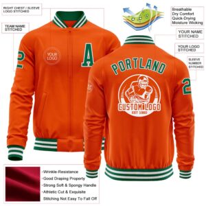 Custom Orange Kelly Green White Bomber Varsity Baseball Jacket Custom Team Jacket 2 cgq1qm.jpg