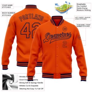 Custom Orange Navy Bomber Full Snap Baseball Jacket Custom Team Jacket 2 imgkwu.jpg