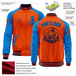 Custom Orange Navy Powder Blue Bomber Varsity Baseball Jacket Custom Team Jacket 2 ocpefu.jpg