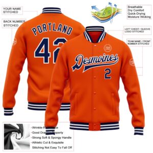 Custom Orange Navy White Bomber Full Snap Baseball Jacket Custom Team Jacket 2 ioaydy.jpg