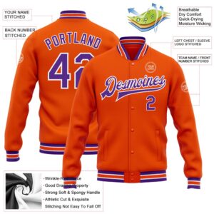 Custom Orange Purple White Bomber Full Snap Baseball Jacket Custom Team Jacket 2 kgs4jp.jpg