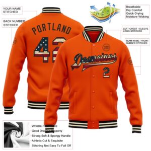 Custom Orange Vintage USA Flag Black Cream Bomber Full Snap Baseball Jacket Custom Team Jacket 2 ys7oud.jpg