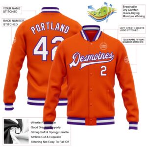 Custom Orange White Purple Bomber Full Snap Varsity Letterman Jacket Custom Team Jacket 2 v3xpal.jpg